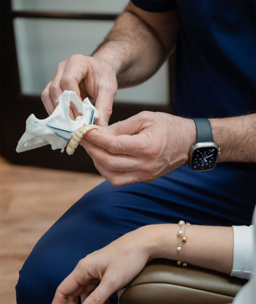 Implants for patients without any bone in the upper jaw