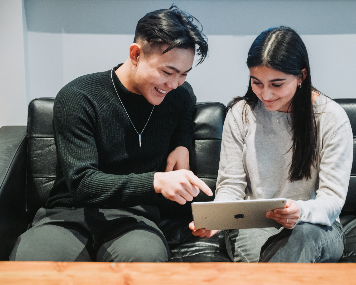 Two young patients review pre-surgery instructions