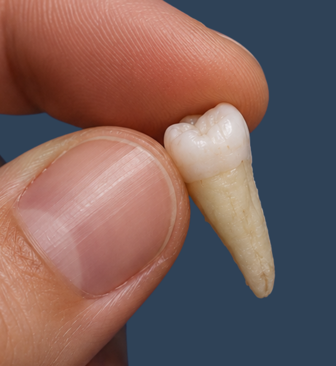 How to properly hold a knocked-out tooth by the crown